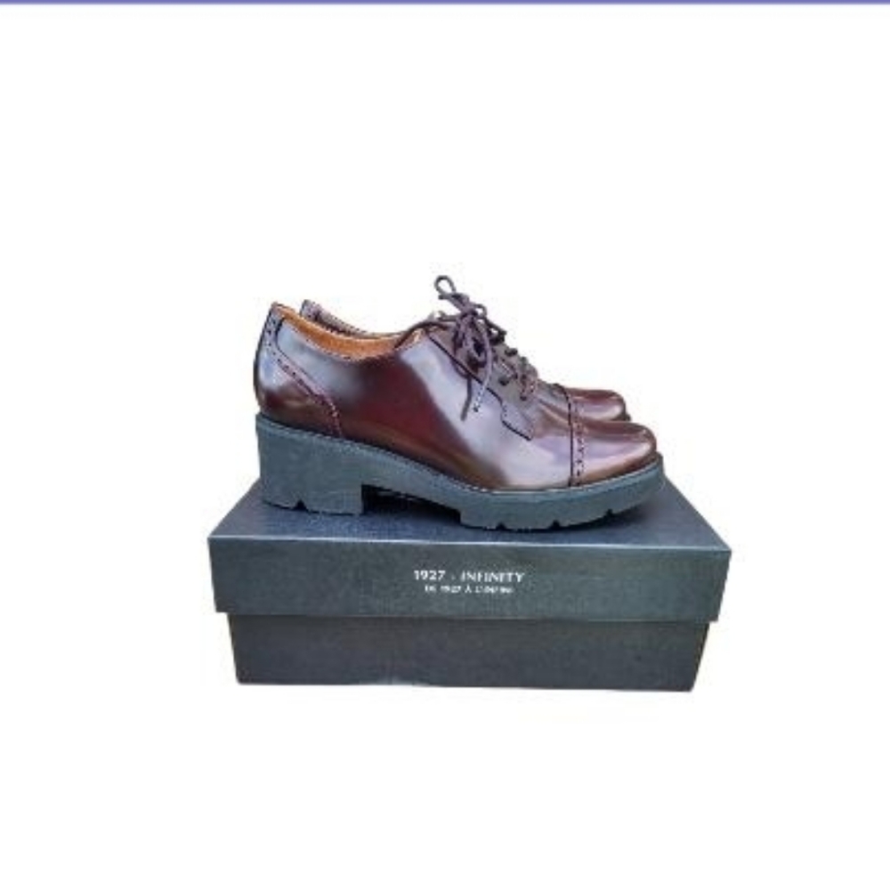 Wide Naturalizer Cabaret Lace Loafer Lug Platform Wine Burgundy Shoe Women 8.5